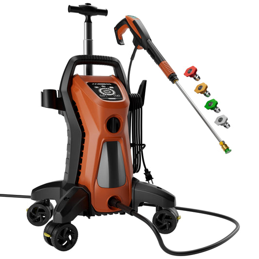 Fengrong Pressure Washer 5000PSI 3.0GPM Touch Screen Adjustable Pressure with Anti-Tipping Technolog, Spray Handle Smart Control, 5-Nozzle Set, for Cars//Home/Patios