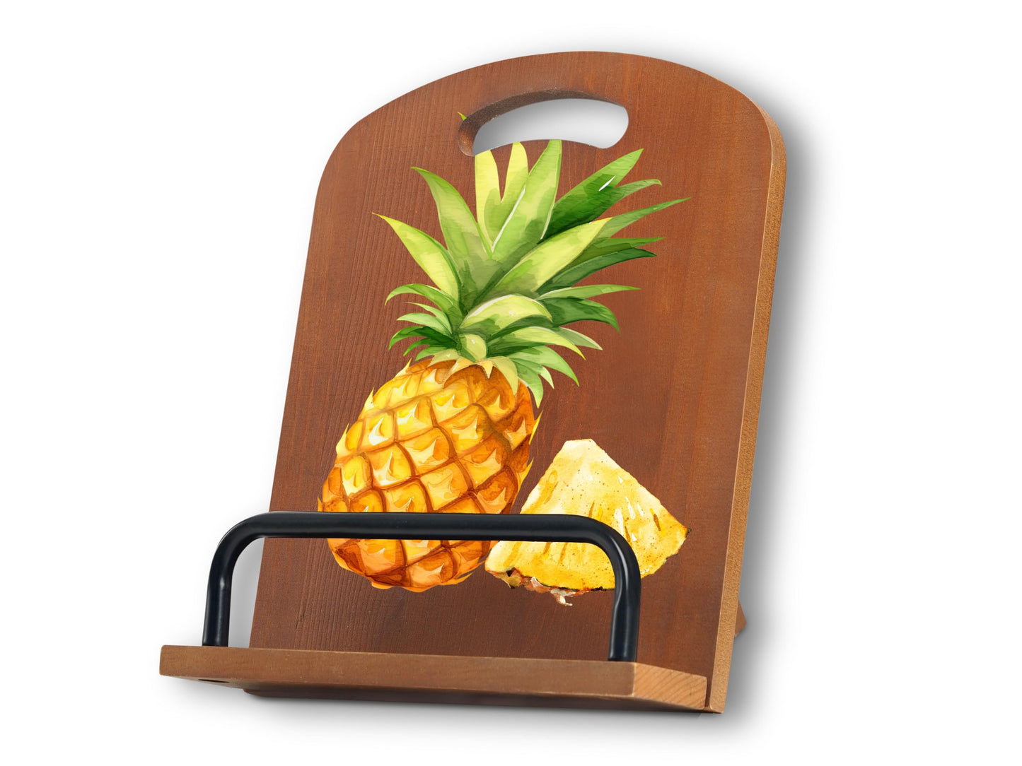 InnoBeta Pineapple Gifts for Women, Cookbook Stand for Kitchen Counter, Perfect Gifts for Pineapple Lovers on Birthday, Adjustable Tablet Recipe Book Holder, Unique Kitchen & Home Decor