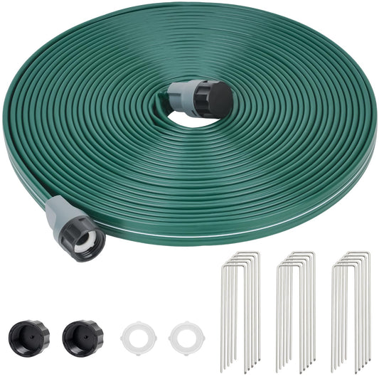 DXront Sprinkler Soaker Hose 50ft for Garden Lawn, Watering Pipe with Holes, High-Efficiency Water-Saving Garden Irrigation System, Drip Hose Sprinkler