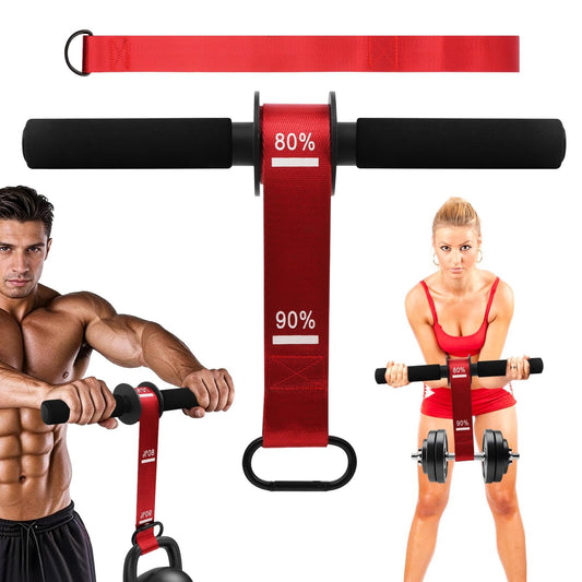 Forearm Strengthener and Wrist Roller,Adjustable Strap Forearm Trainer with Thickened Anti-Slip Grip Handles,for Forear m Exercising,Boosting Grip Strength,Muscle Building(Color:Red)