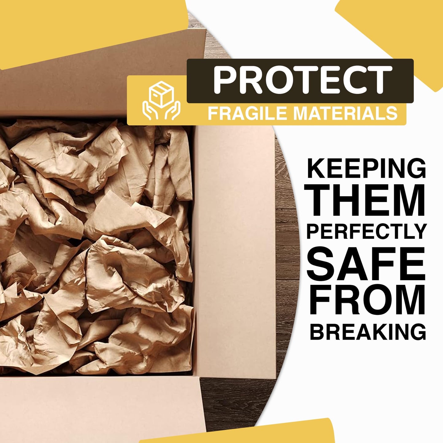 Crown Display Kraft Paper Sheets - 20 x 30 in. - 240 Sheets of Brown Wrapping Paper – Heavy Duty Craft Paper for Shipping - Light Brown Construction Paper - 80 GSM - 1000 Square feet