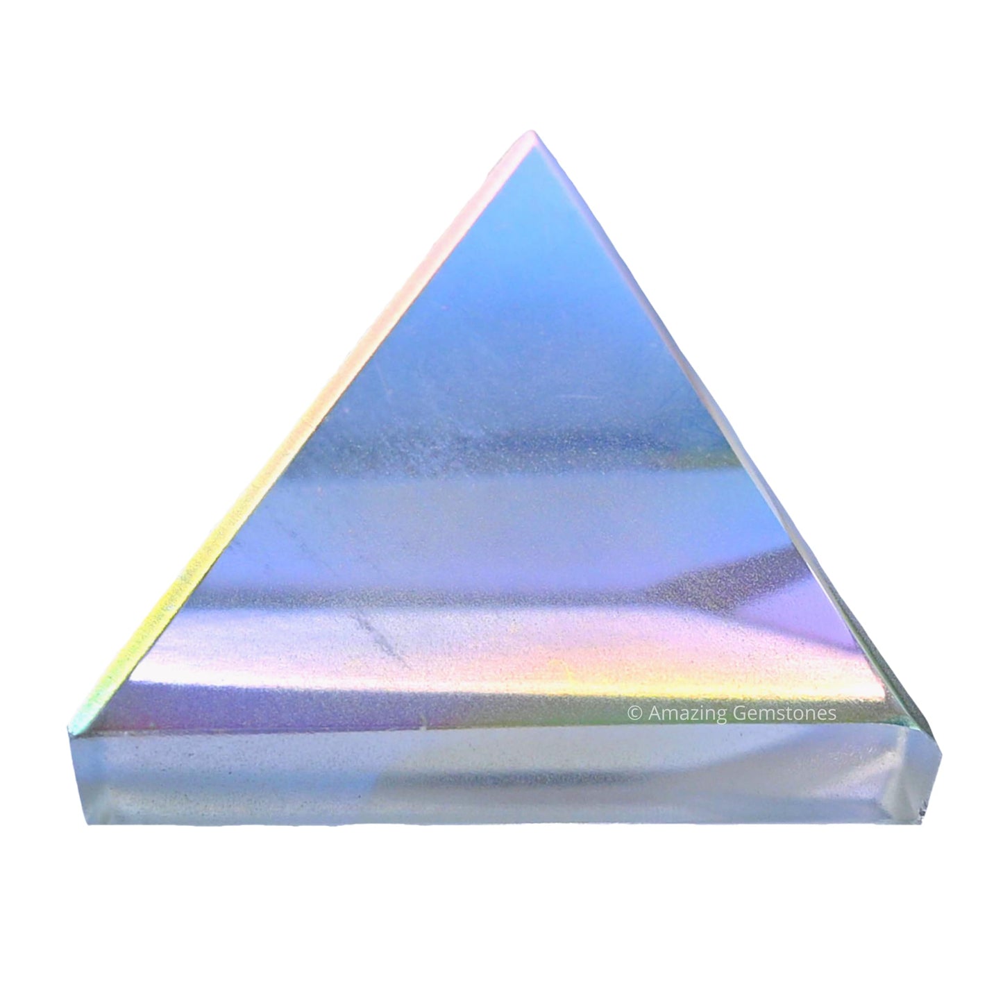 Amazing Gemstone Angel Aura Quartz Pyramid Crystal Healing Stones - 1" Great Pyramid Figurine of Natural Stone Pyramid for Meditation, Reiki, Chakra Balancing and Crystal Pyramids Grid