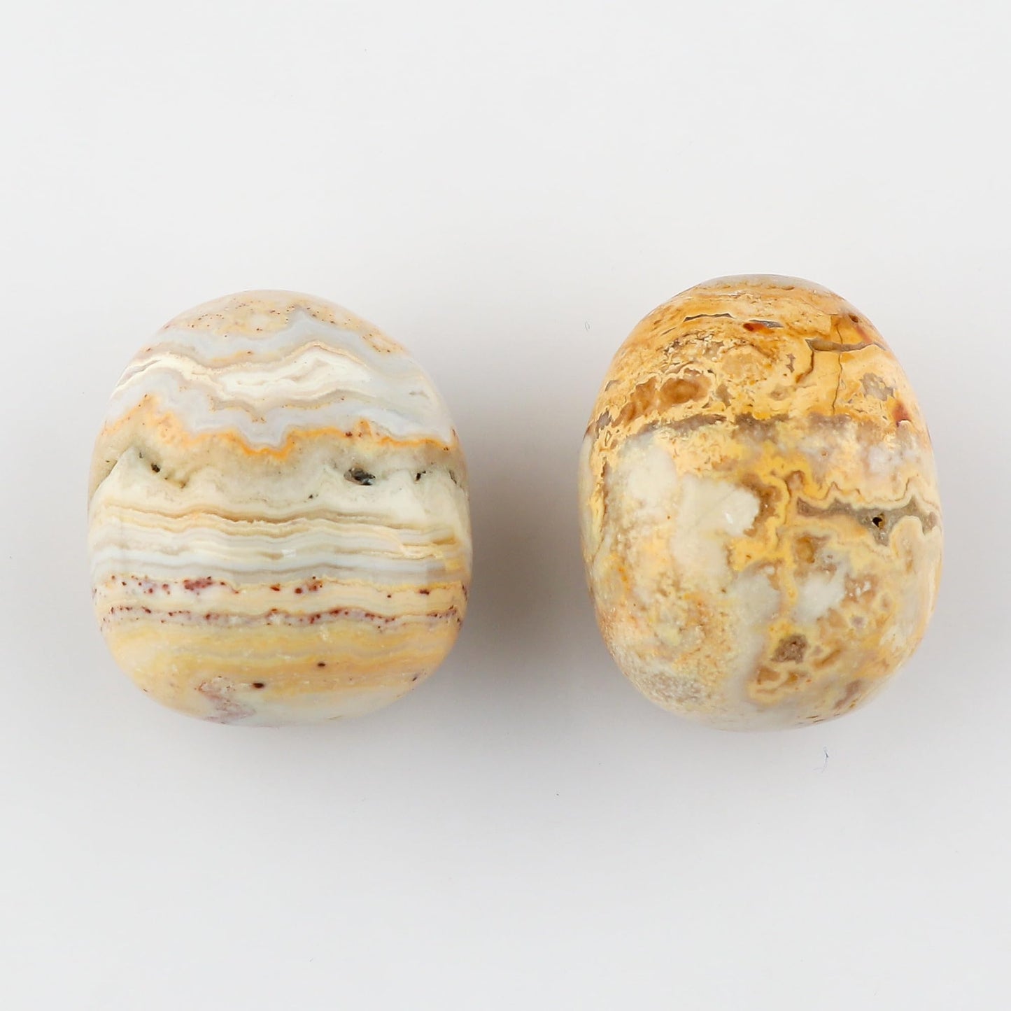 CRYSTALIS Wholesale 2pcs Natural Crazy Lace Agate Loose Gemstone Bulk Tumbles Jewelry Making Supply, Chakra Healing Polished Stones, Wire Wrapping, DIY, Gem Collection, 1"inch+