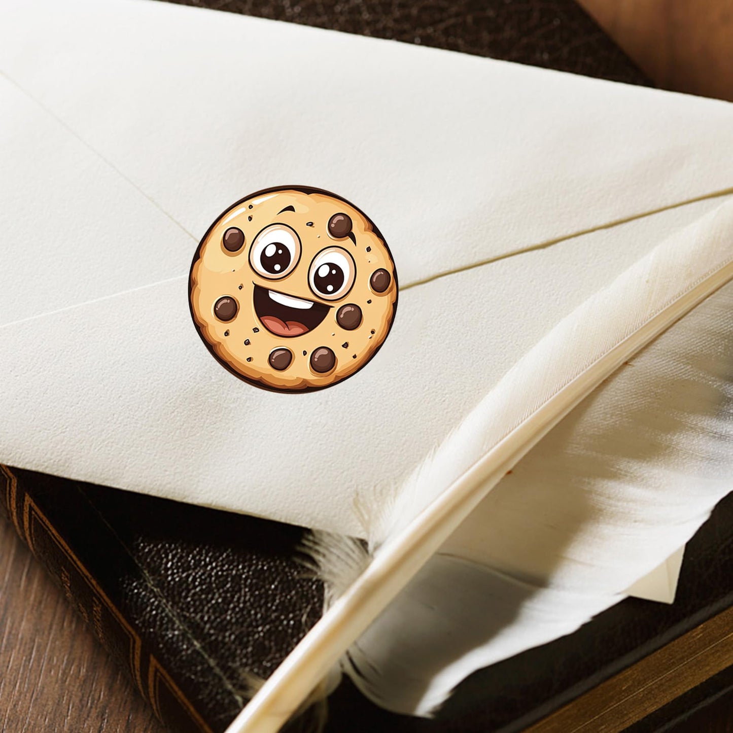 500Pcs Cookie Paper Stickers,Chocolate Chip Birthday Baby Shower Party Favors Supplies Decorations Cookies Milk Sticker Labels