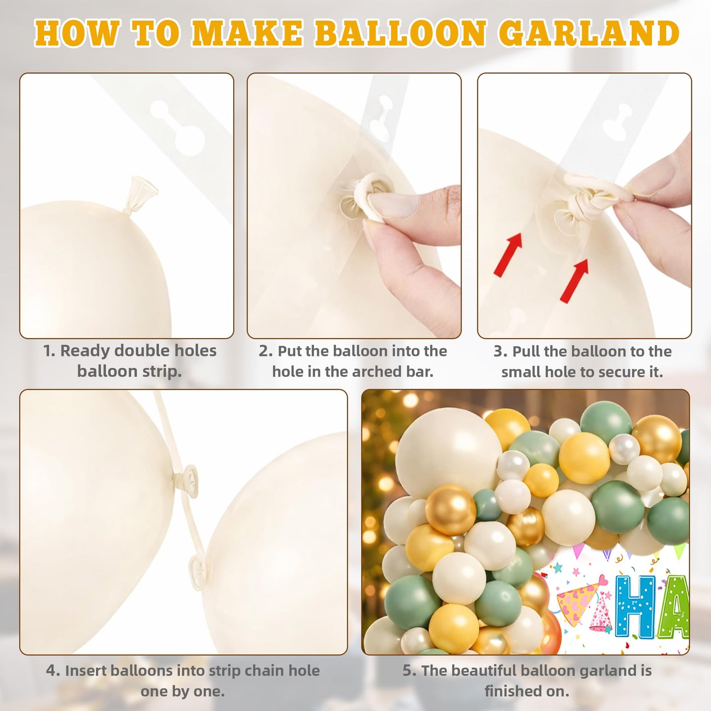 Sage Green and Gold Birthday Decorations Set for Men & Women, 131pcs Birthday Party Decor for Boys & Girls, Balloon Arch Kit, Backdrop, Cake Toppers, Happy Birthday Banner for Birthday Celebrations