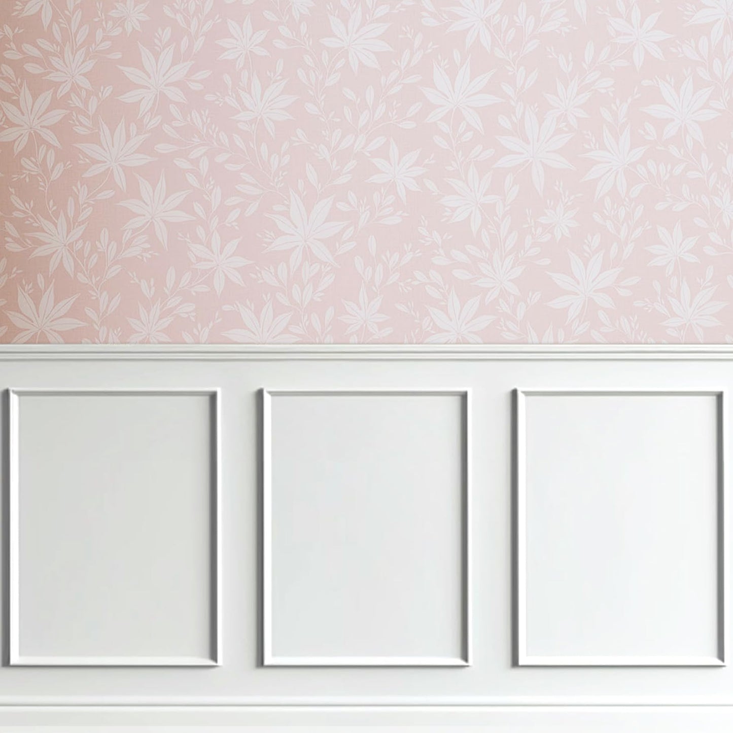 Hungbak 4 Set of 16" x 20" Pre-Cut Accent Wall Molding Trim Kit, Peel and Stick Premade Wainscoting Panels for Interior Decoration, Ready to Assemble Chair Rail Moulding