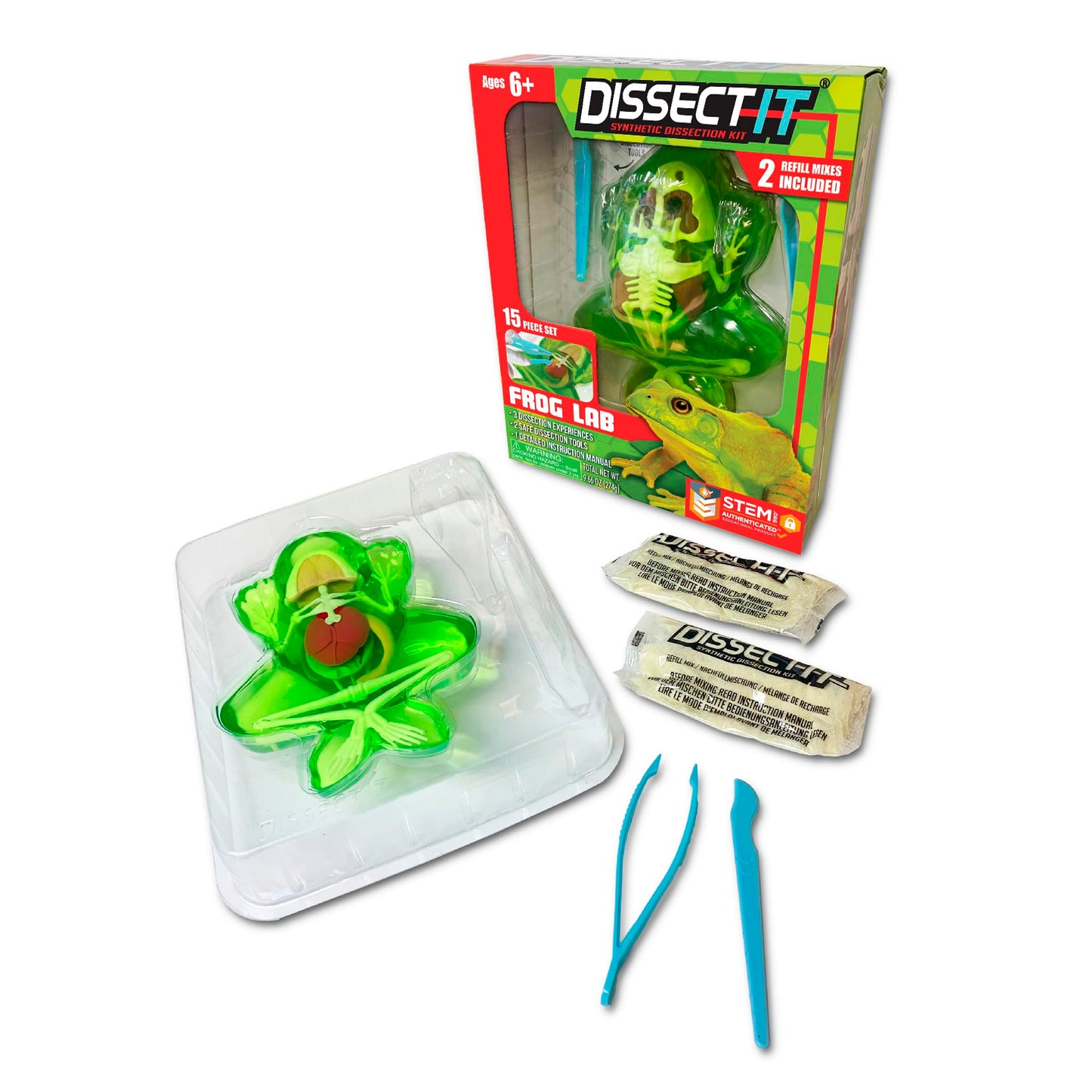 Top Secret Toys Dissect It Kit for Kids, Synthetic Dissection Kids Science Kit to Learn Animal Anatomy, Biology, STEM Frog Toys, Ages 6 and Above
