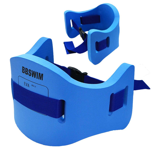 EVA Swimming Floatation Exercise Belt, Adjustable Swim Training Equipment Belt Outdoor Swim Training Tools for Adult and Kids (Size M - Blue - 1PC)