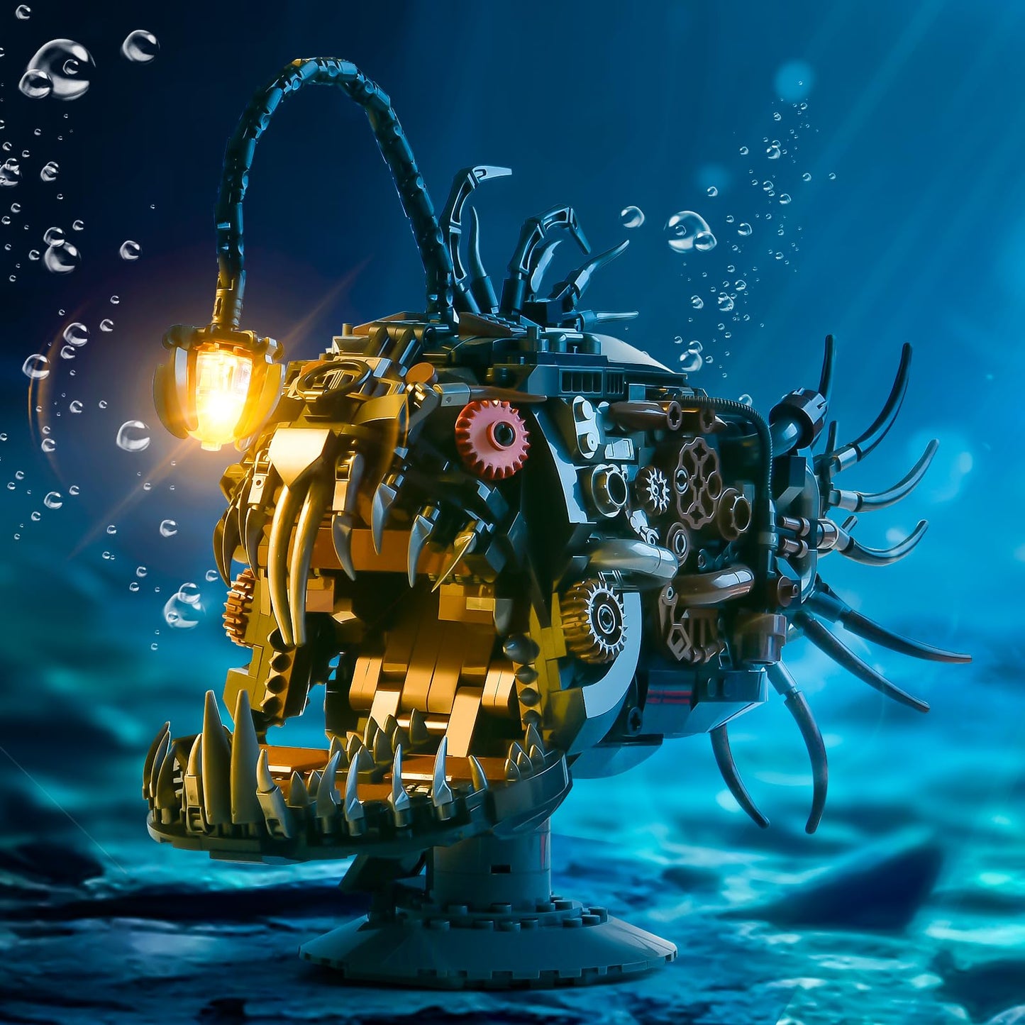 XITALAXU Mechanical Fish Building Sets,Ocean Animal Collection Toy,Adults Home or Office Decor,STEM Building Gift for Teens Boys and Girls 8-14 (1038PCS)