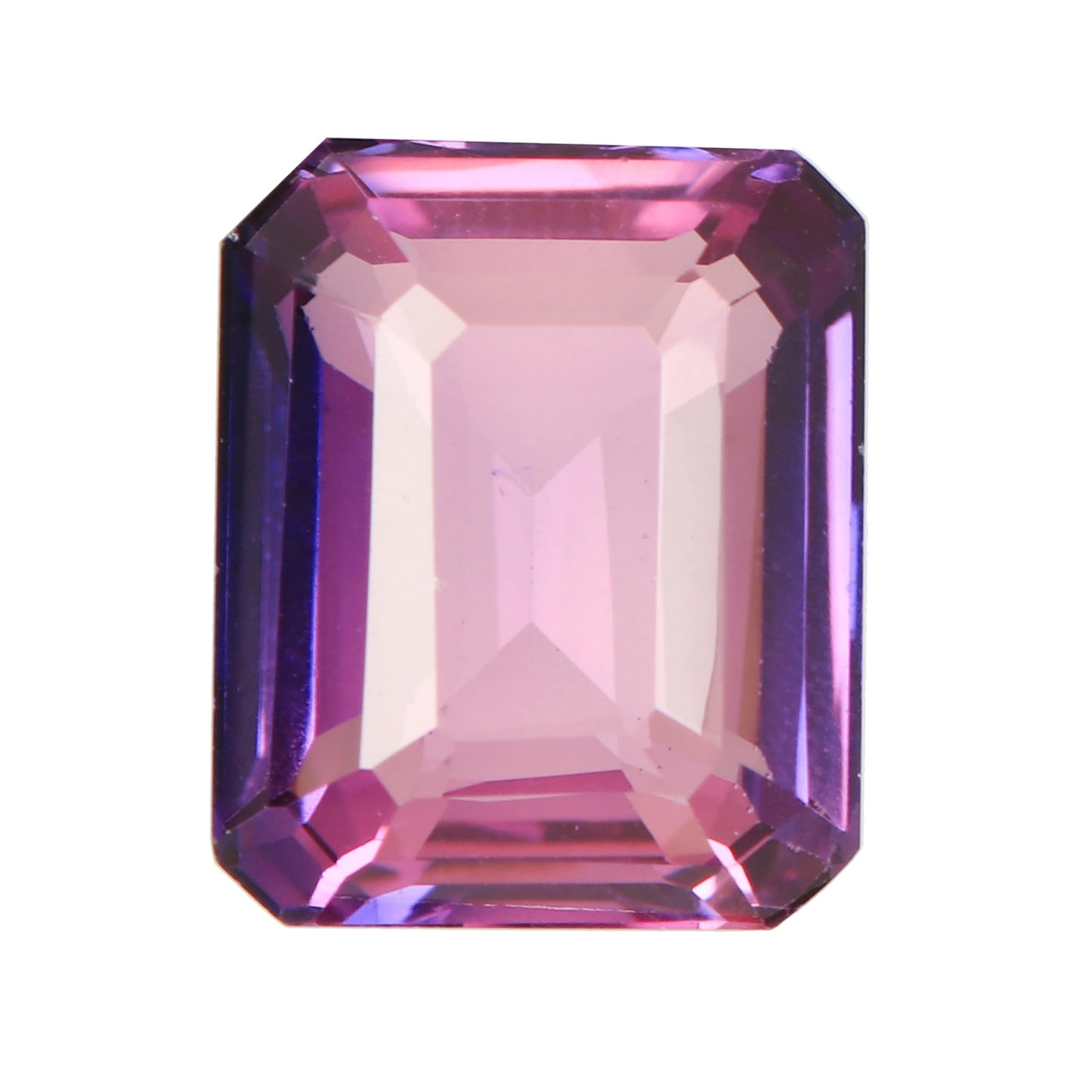 REAL-GEMS 14.4 Carat Natural Kunzite Emerald Shape Loose Gemstone for Jewelry Making