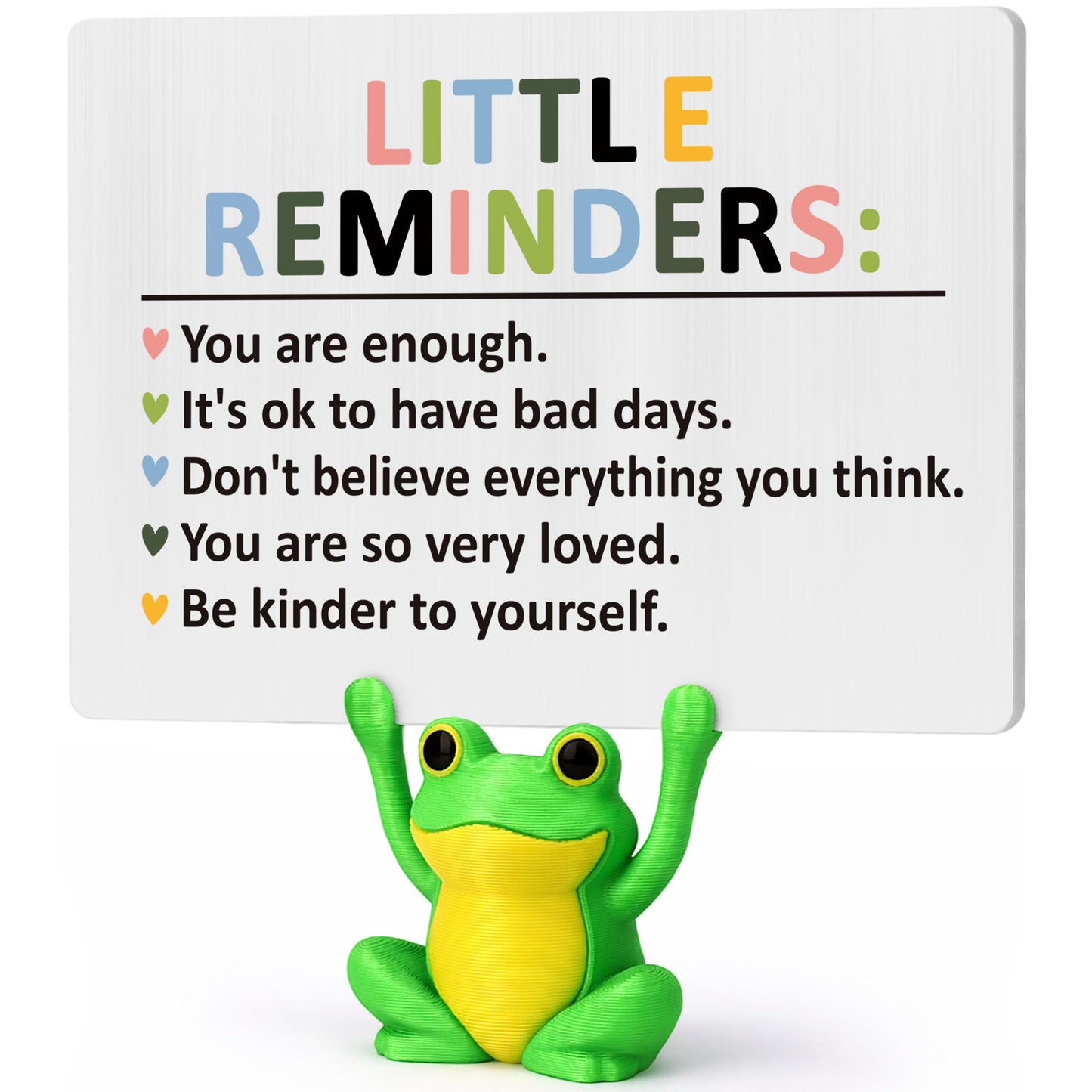 Inspirational Coworker Employee Appreciation Frog Gifts for Women, Boss, Manager - Cute Motivational Gifts Office Green Desk Decor Supplies for Women Men, Office Little Reminders You Are Enough