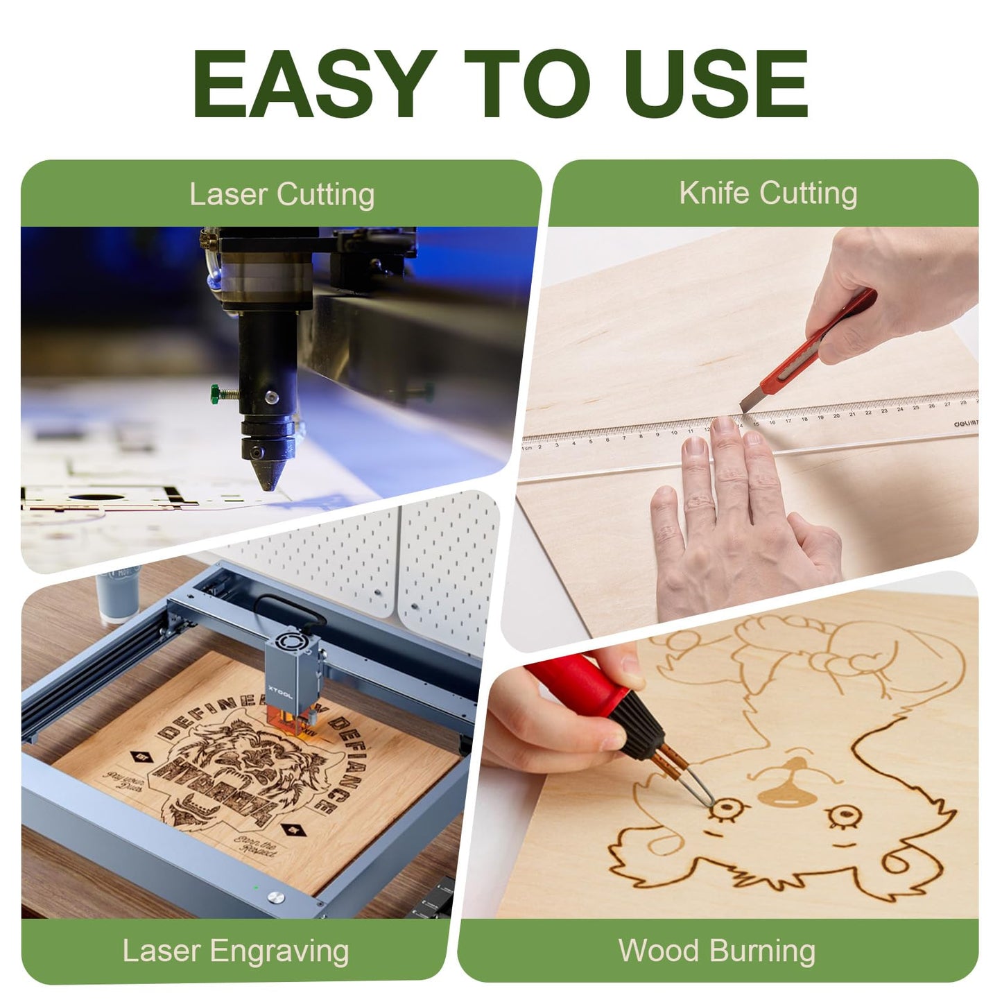 Rowood 10 Pack Maple Plywood 1/8,12x12x1/8inch,3mm Wood Sheets Thin Unfinished Maple Plywood for Laser Cutting and Engraving,DIY Adult Craft Project Kits for Ornaments, Models Drawing,Wood Burning