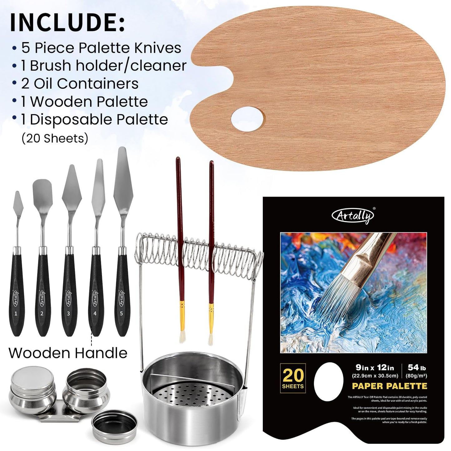 82Pcs Professional Oil Painting Set with Easel Box, 24 Rich Oil Colors & 10 Hog Brushes,Palette Knives, Canvases Complete Art Supplies Kit for Beginners & Artists