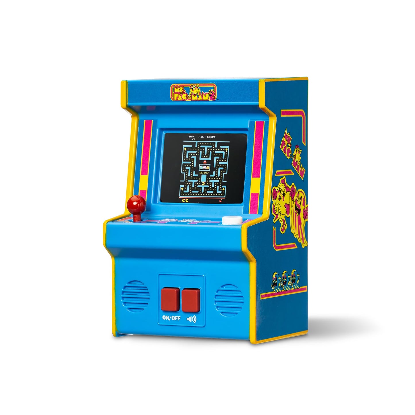 Arcade Classics Ms. Pac-Man - Retro Mini Arcade Game, Full Color Screen, Classic Handheld Electronic Game Console, 90s Toy, Great Gift for Kids 8+