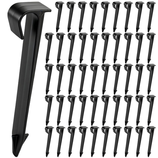 RedChili 50 Pack 1/2 Inch Irrigation Tubing Hold Down Anchor Stakes, Heavy Duty Drip Tubing Stakes 1/2" Drip Irrigation Tubing Fittings for Lawn Raised Bed Greenhouse Plant Watering System