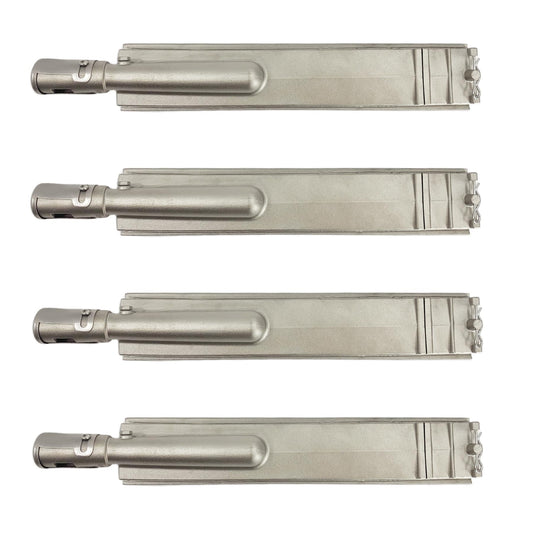 4-Set Heavy Duty Cast Stainless Steel Grill Burners for Bull, Grill Replacement Parts for Bull, Blaze, Cal Flame, Lion, Grilljob, Aussie, Char Broil, Turbo, Thermos, Beefeater, Jenn Air, Nexgrill, etc
