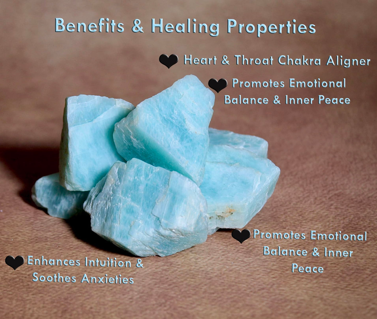 Amazonite Raw Crystals Natural Healing Stones for Soothing Energy, Chakra, Meditation, Reiki, Crystal Grid, Wire Wrapping, Tumbling & Calming Spiritual Home Decor