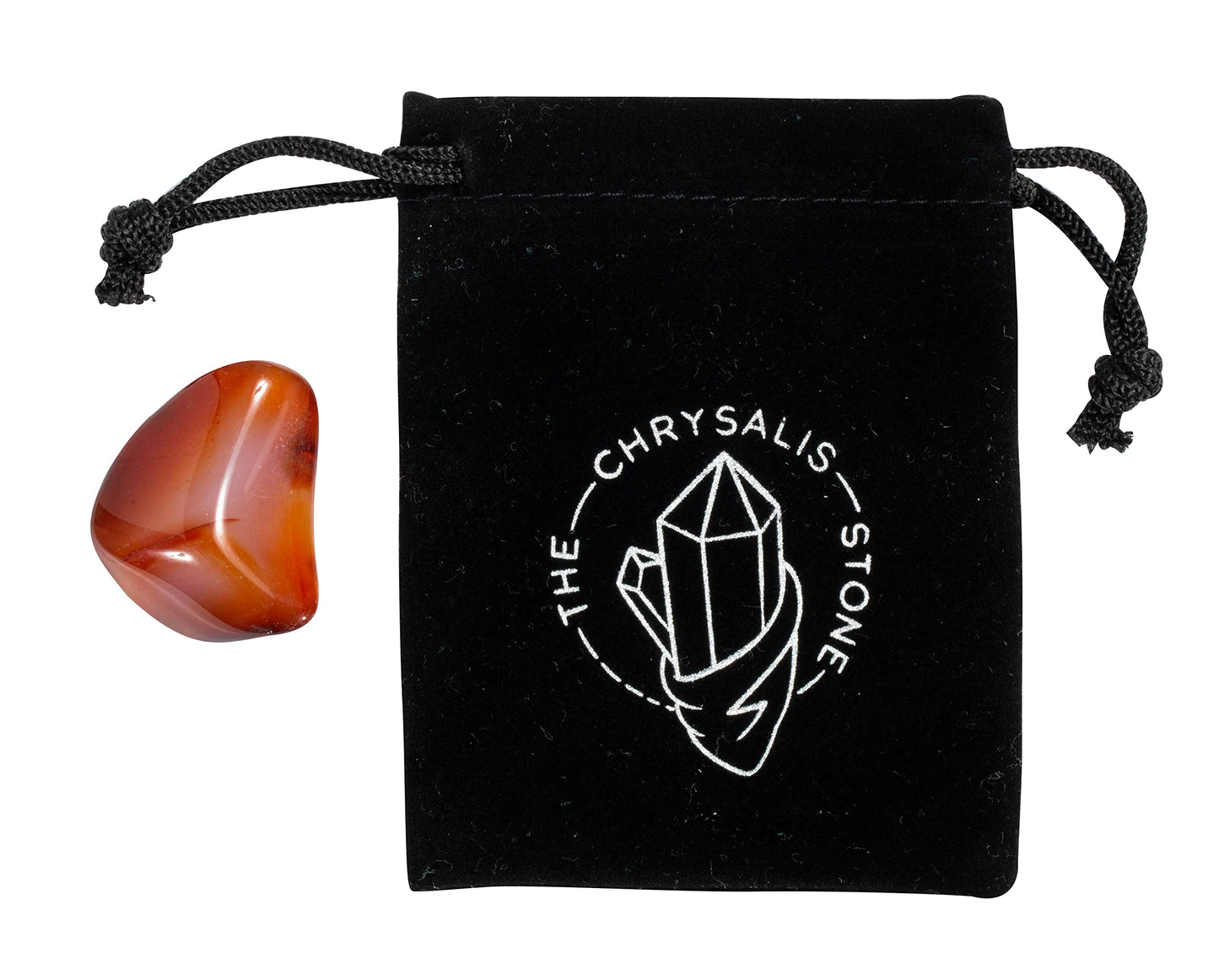 The Chrysalis Stone | Carnelian | Tumbled Stone | Size 0.75" - 1.25" | 1 Pc | Crystals and Healing Stones, Spiritual Gifts for Women, Reiki, Chakra, Witchcraft, Yoga, Meditation Accessories