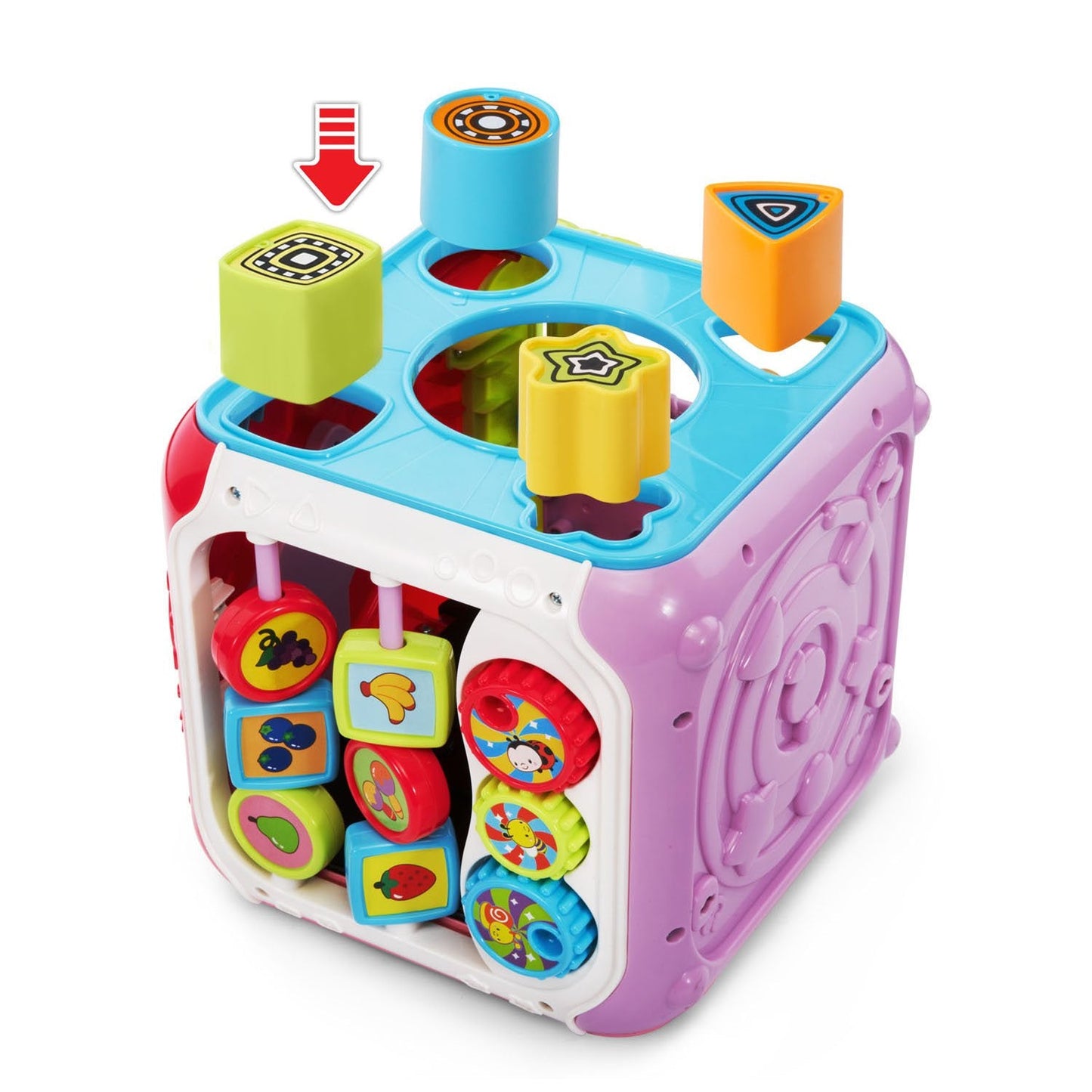 VTech Sort and Discover Activity Cube (Frustration Free Packaging), Pink