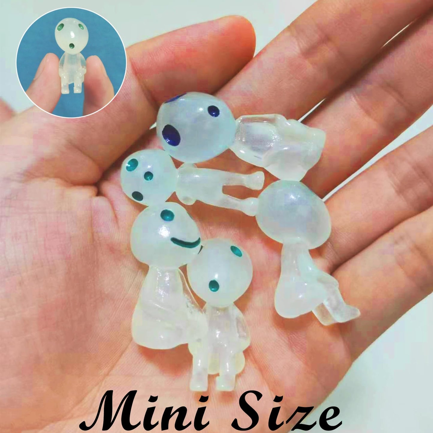 POPKER 20Pcs Glow in The Dark Tree Elves, Fairy Garden Accessories, Mini Luminous Ghost Gnomes, Miniature Landscape Decorations, Lawn Yard Patio Plant Decor, Terrarium Kit, Gift