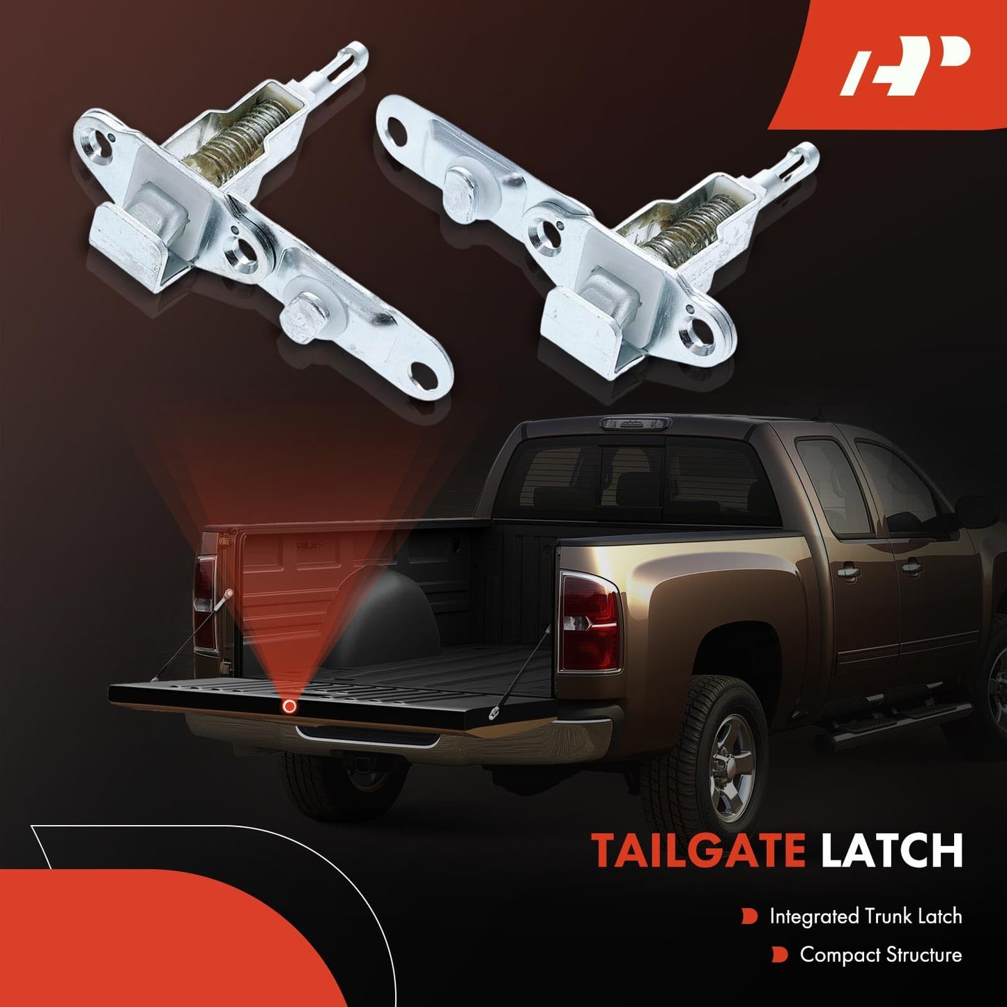 A-Premium Tailgate Rebuild Kit Compatible with Toyota Tacoma 1995-2004, Rear Tailgate Parts Handle Bezel Latch Cable Hinge Striker Bolts (Pack of 37)