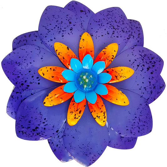 LITIALLY Metal Flower Wall Art Garden Decor, New Creative Cute Flower Decorations, Art Wall Hanging Decor, Enhance Indoor Outdoor Decor Spaces