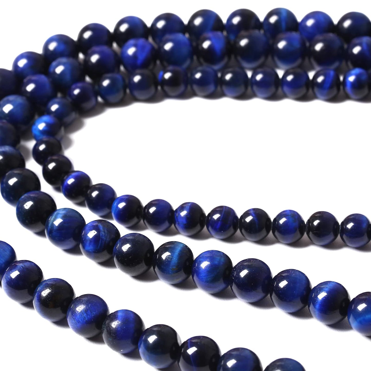 36PCS 10MM AAA Blue Tiger Eye Stone Beads Natural Gemstone Bead Crystal Healing Energy Jewelry Making DIY 15 inches (Blue Tiger Eye, 10 mm)
