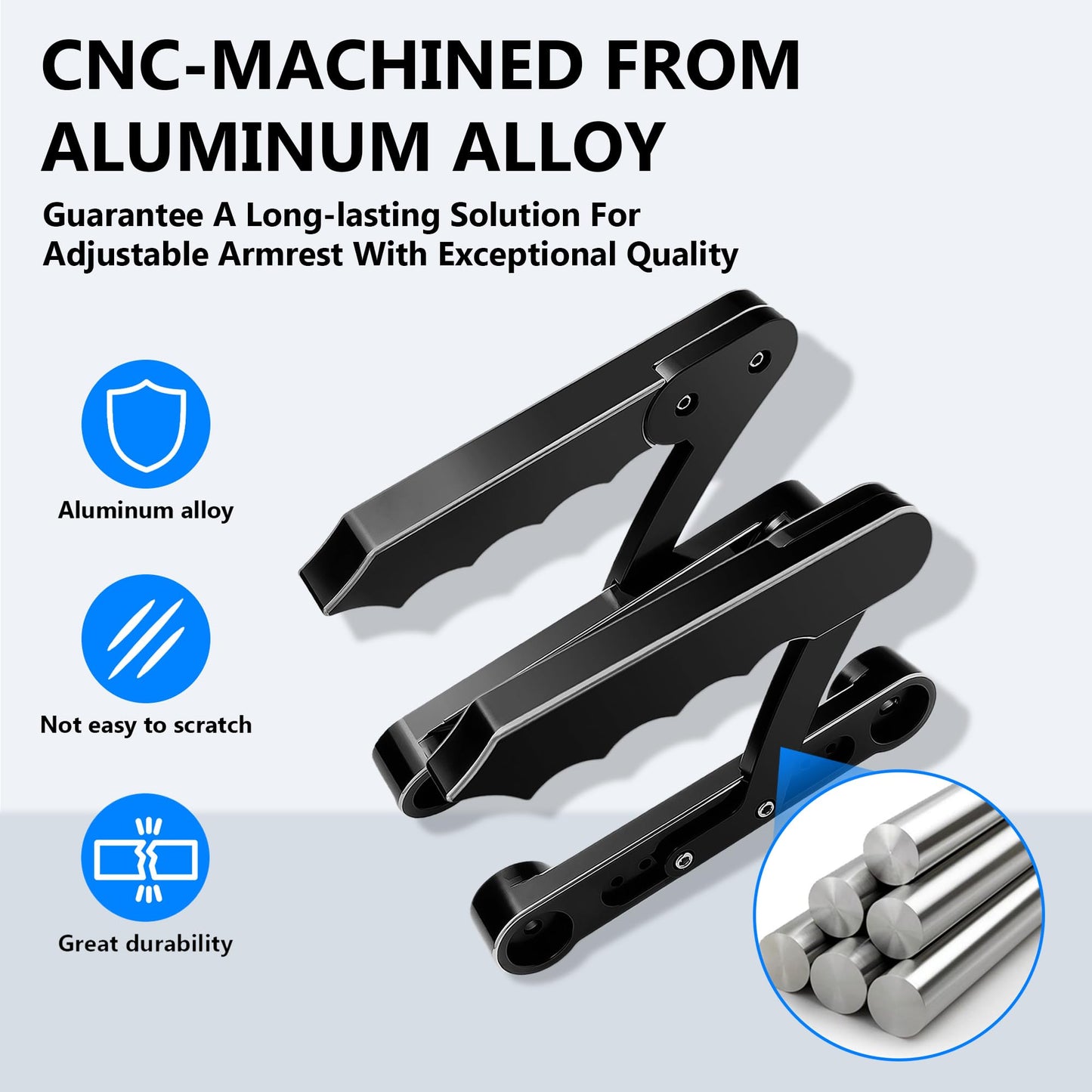 BAKAFOH Adjustable Aluminum Passenger Grab Handles Set Rear Armrests Grabrails Grip Bars for Can Am Spyder F3 F3-L F3-S F3-T 2016-2024 Accessories(Black Style)