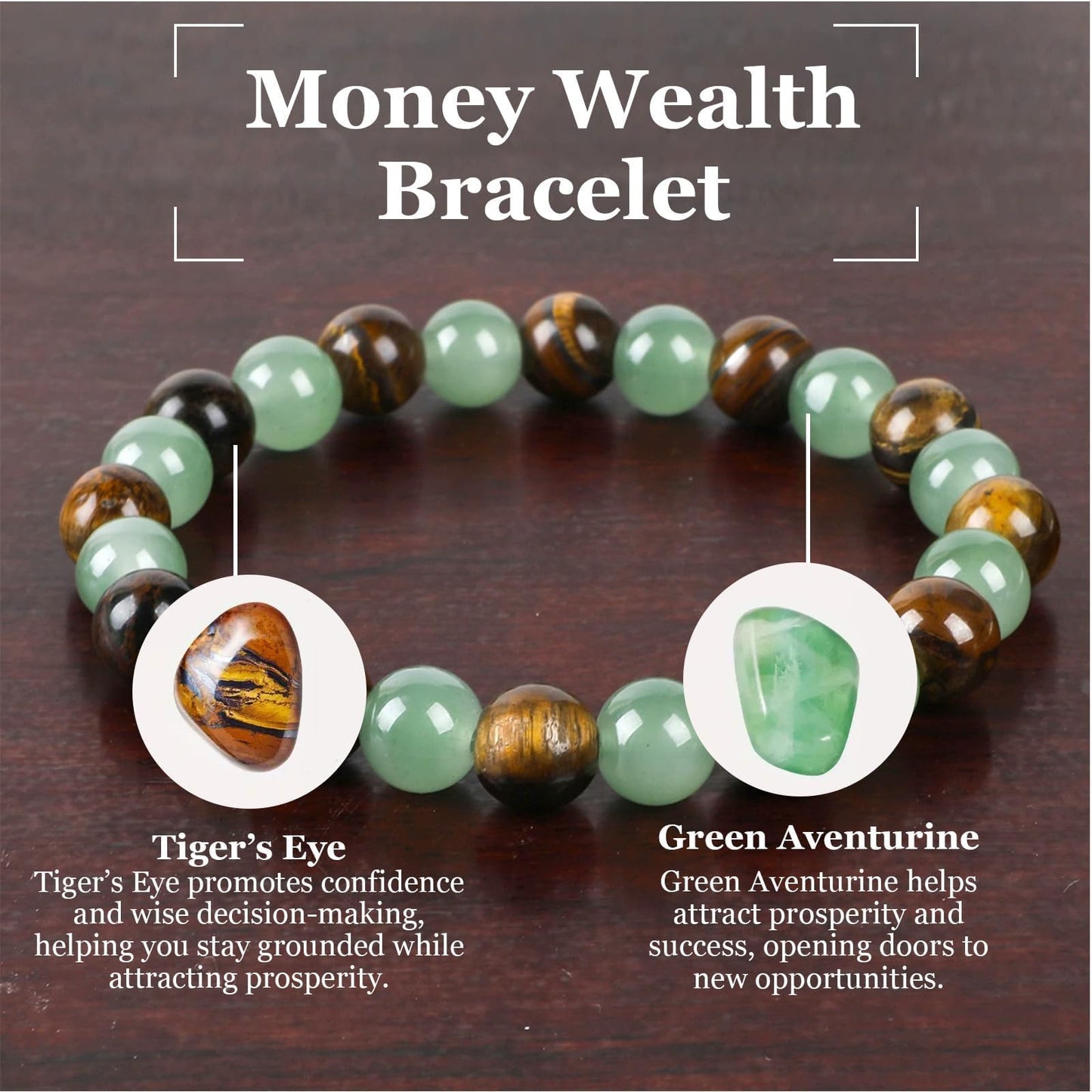 72ore Crystal Money Bracelets Wealth for Women Jade Bracelet Feng Shui Luck Protection Spiritual Birthday Gifts for Women Friends