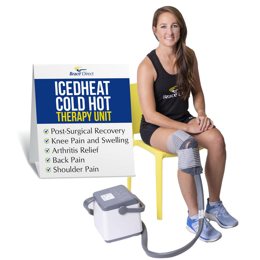 Digital IcedHeat Hot and Cold Therapy Machine with Universal Pad - Circulating Cryotherapy System for Knee, Shoulder, Back, Arthritis, and Post-Surgery Recovery by Brace Direct