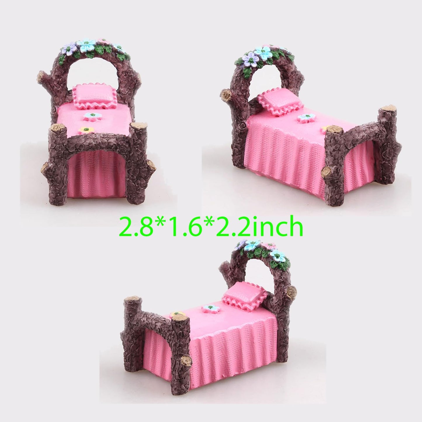 Kai Dream Miniature Fairy Garden Accessories, Resin Craft Flower Bed Figurine, 2.8 * 1.6 * 2.2 inches, Decorative Micro Landscape, Dollhouse Accessories