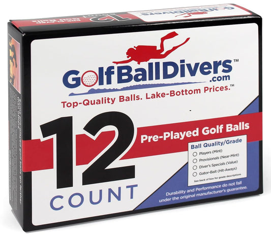 GOLF BALL DIVERS Precept Laddie X/Extreme Golf Balls, Recycled AAAA Quality, Near Mint Condition (White, 12 Balls)