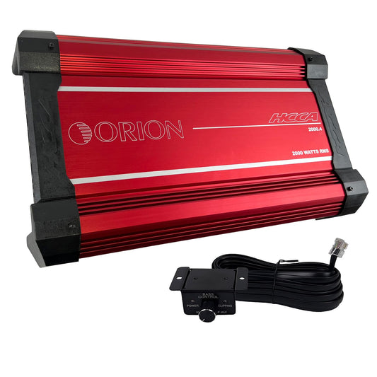 Orion HCCA Series HCCA2000.4 High Performance 2000W RMS 4-Channel Class A/B Amplifier - 1 Ohm Stable, Low/High Pass Crossover, Bass Boost Control, MOSFET Power Supply, with Bass Knob, Made in Korea