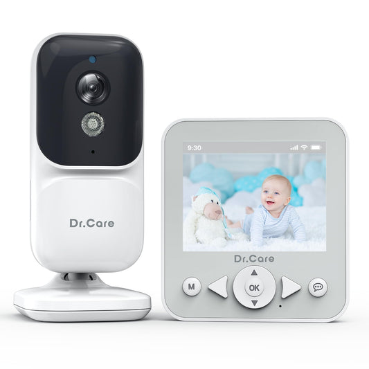 NeoView Baby Monitor No WiFi with Belt Clip Design - 2.8” Screen, 2-Way Audio, Video Loop Recording, Night Vision, Real-Time/VOX Monitoring, Temperature Sensor, Lullabies (Supports Up to 128GB)