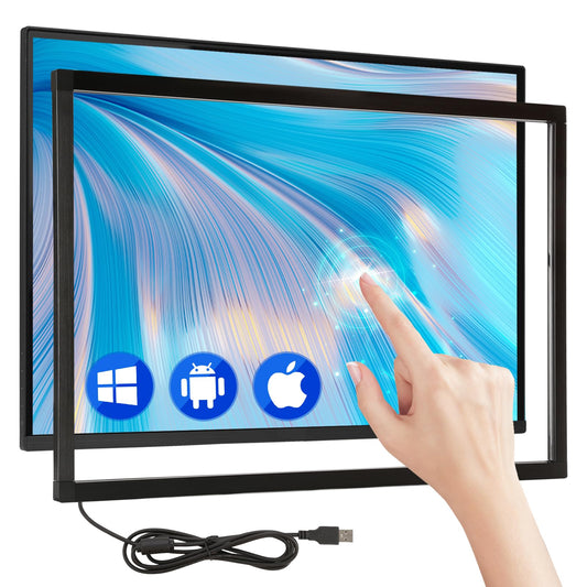 32 Inch Infrared Touch Frame 20 Points IR Touch Screen Panel with USB Infrared Touch Screen Overlay Suitable for Touch Monitor TV Frame, Touch Whiteboard Digital Signage, Kiosks, Automation Retailers
