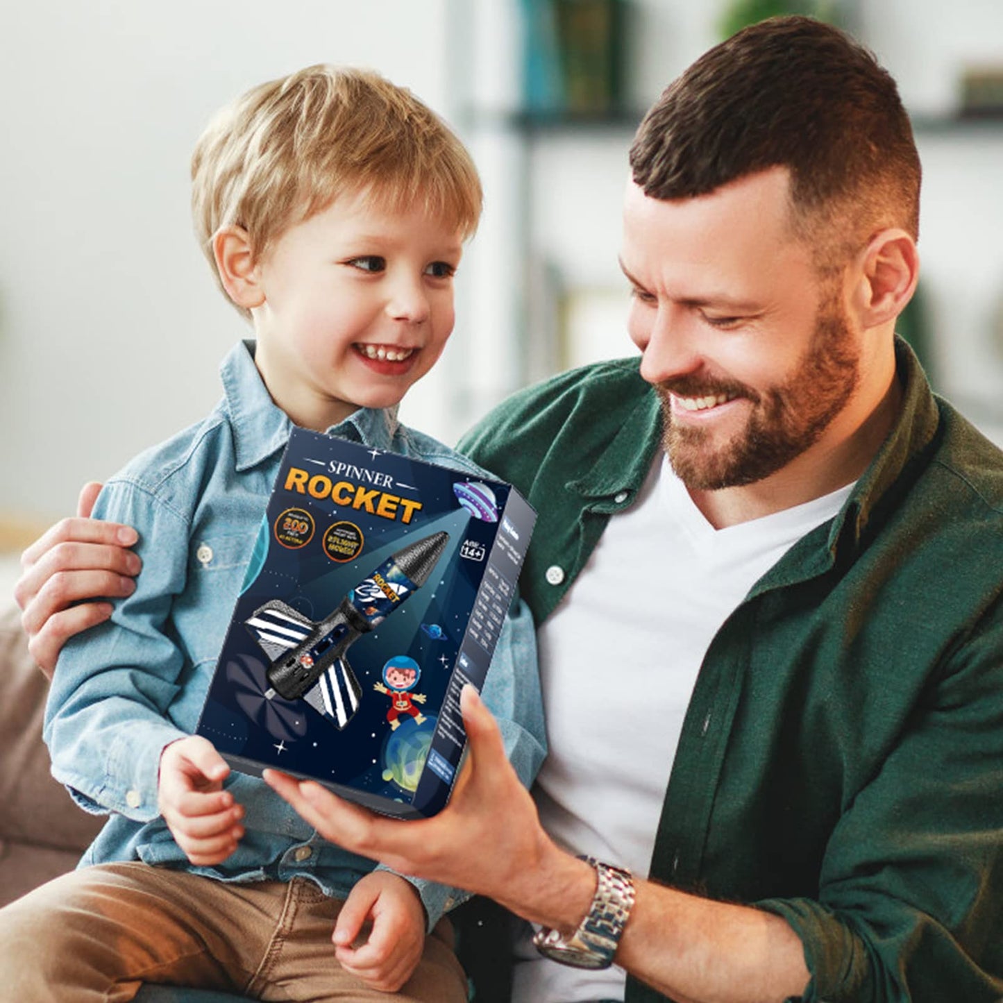 Mafbeanl Rocket Launcher for Kids, Self Launching Motorized Air Rocket Toy, Outdoor Toys for Ages 8-12, Model Rockets with Parachute Safely Land, Spaceship Launch up to 200 ft Birthday Gifts for Boys