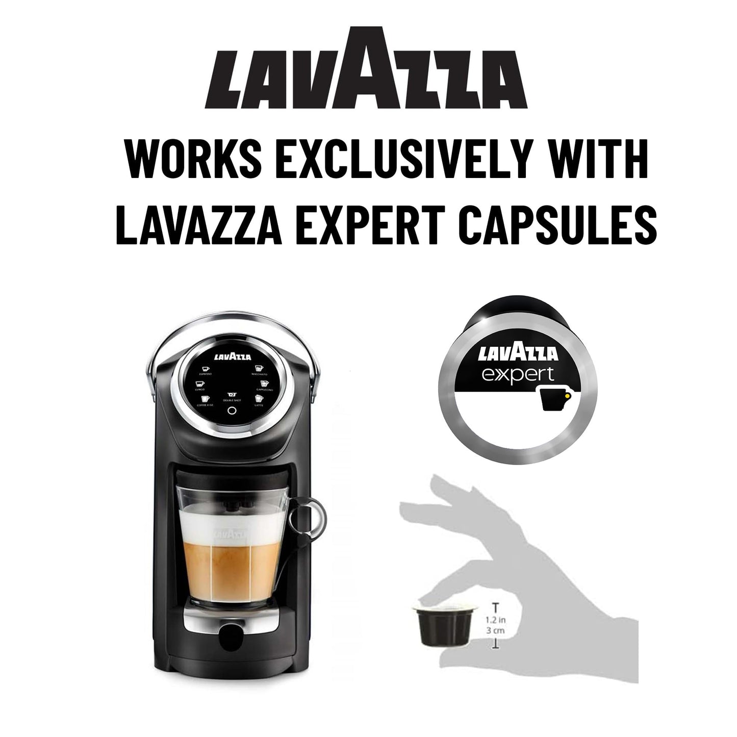 Lavazza Expert Coffee Bundle Classy Plus All-In-One Machine LB 400 + 1 Welcome Kit Pack of 36 Mixed Capsules + 1 Extra Vessel