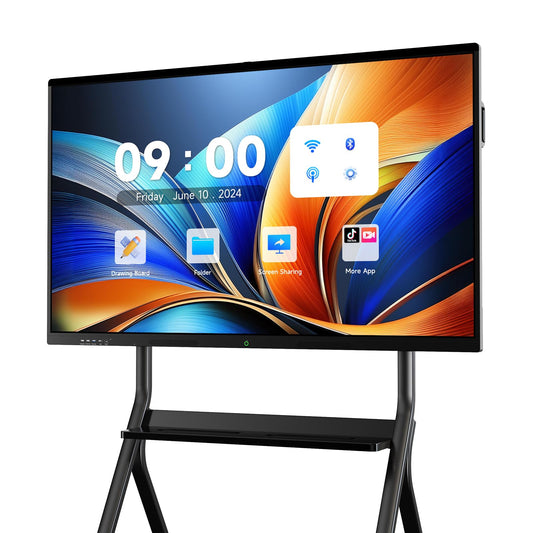 MWE 55'' Smart Board,Electronic Interactive White Board with 4K Touchscreen Display Built in UHD Camera Open App Ecosystem Digital Whiteboard for Business Office Classroom Home (Wall-Mounted,55'')