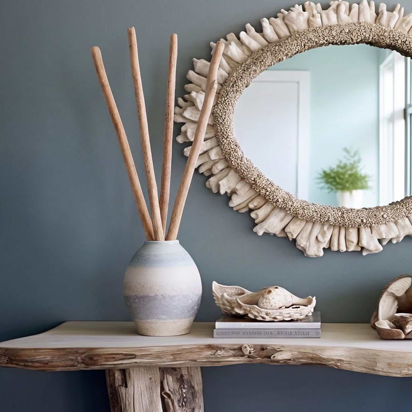 Novabright 4 Pcs 3 ft Driftwood Poles, Natural Drift Wood Decor for Home, Unique Hand-Picked Natural Wood Pole Crafts for Vases Macrame Wedding Venue Home Decor, Coastal Rustic Farmhouse Country