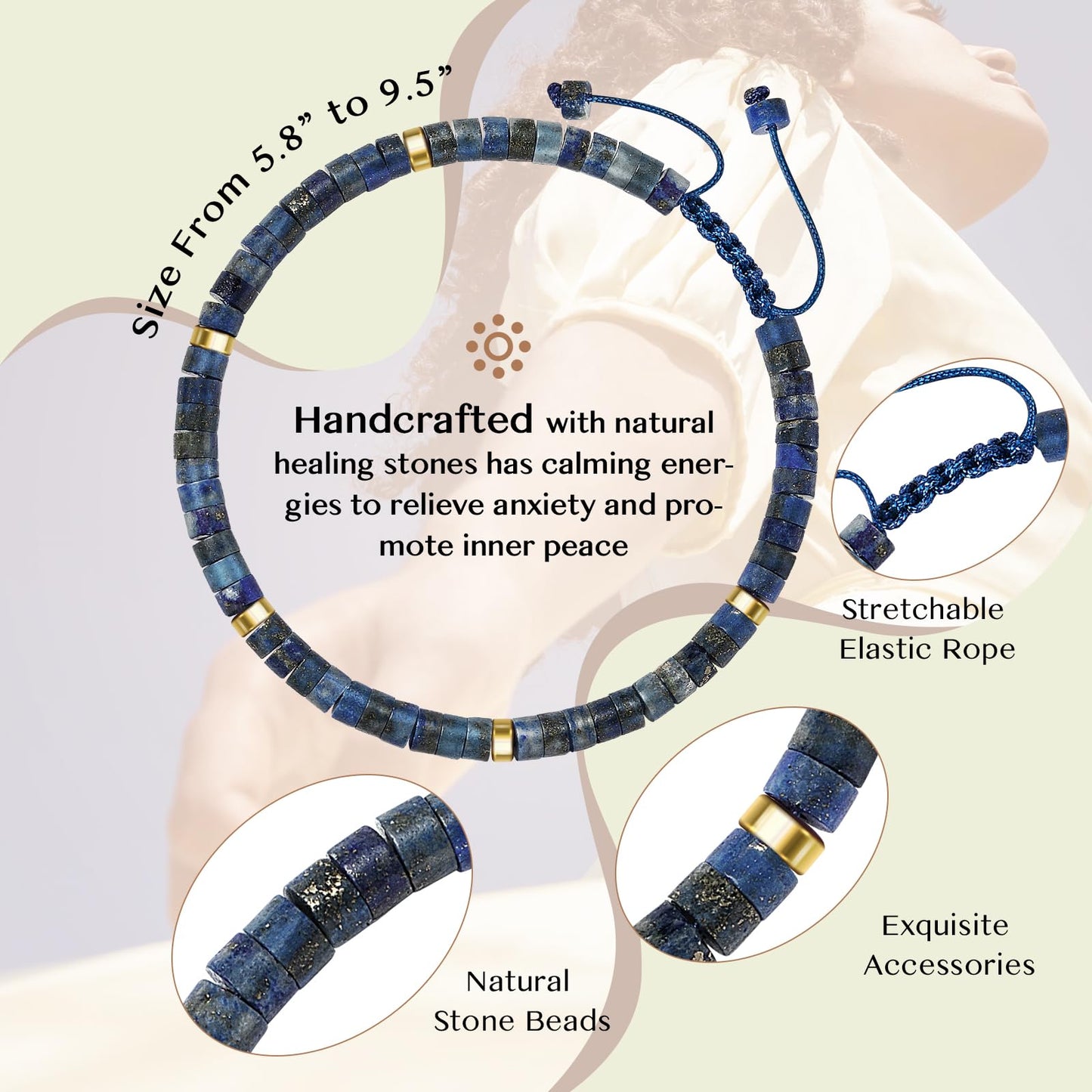 ZOKCC Friendship Bracelet Gifts for Women: Inspirational Natural Stone Bracelet for Women - Birthday Christmas Day Graduation Gifts for Friend, Sister, Bestie, BFF