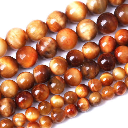 36PCS 10MM AAA Warm Sun Tiger Eye Stone Beads Natural Gemstone Bead Crystal Healing Energy Jewelry Making DIY 15 inches
