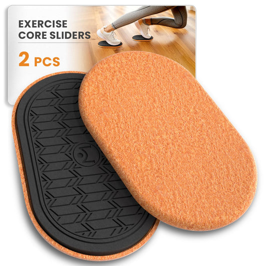 MUYOS Sliders for Working Out 2 PCS 9-1/2 Inch x 5-3/4 Inch Oval Exercise Core Sliders for Hardwood Floors, Sliding Discs for Strength Training and Perfect for Abdominal&Core Workouts