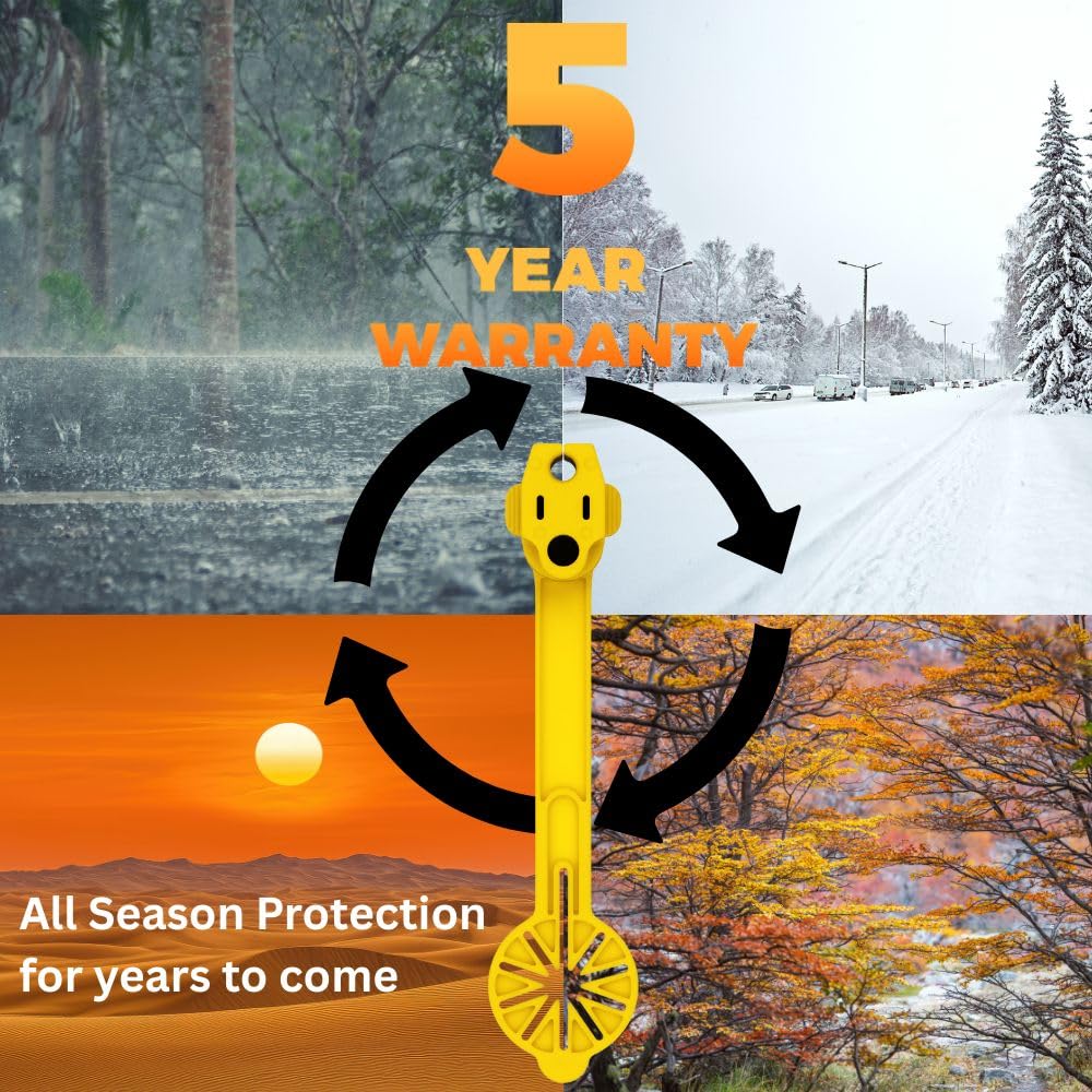 Prong Shield Outdoor Weatherproof Plug Cover - Extension Cord Waterproof Protector Covers for 120v Electric, 3 Prong Male End Weather Proof Exterior Ends Caps for Outside Electrical Plugs (5, Black)