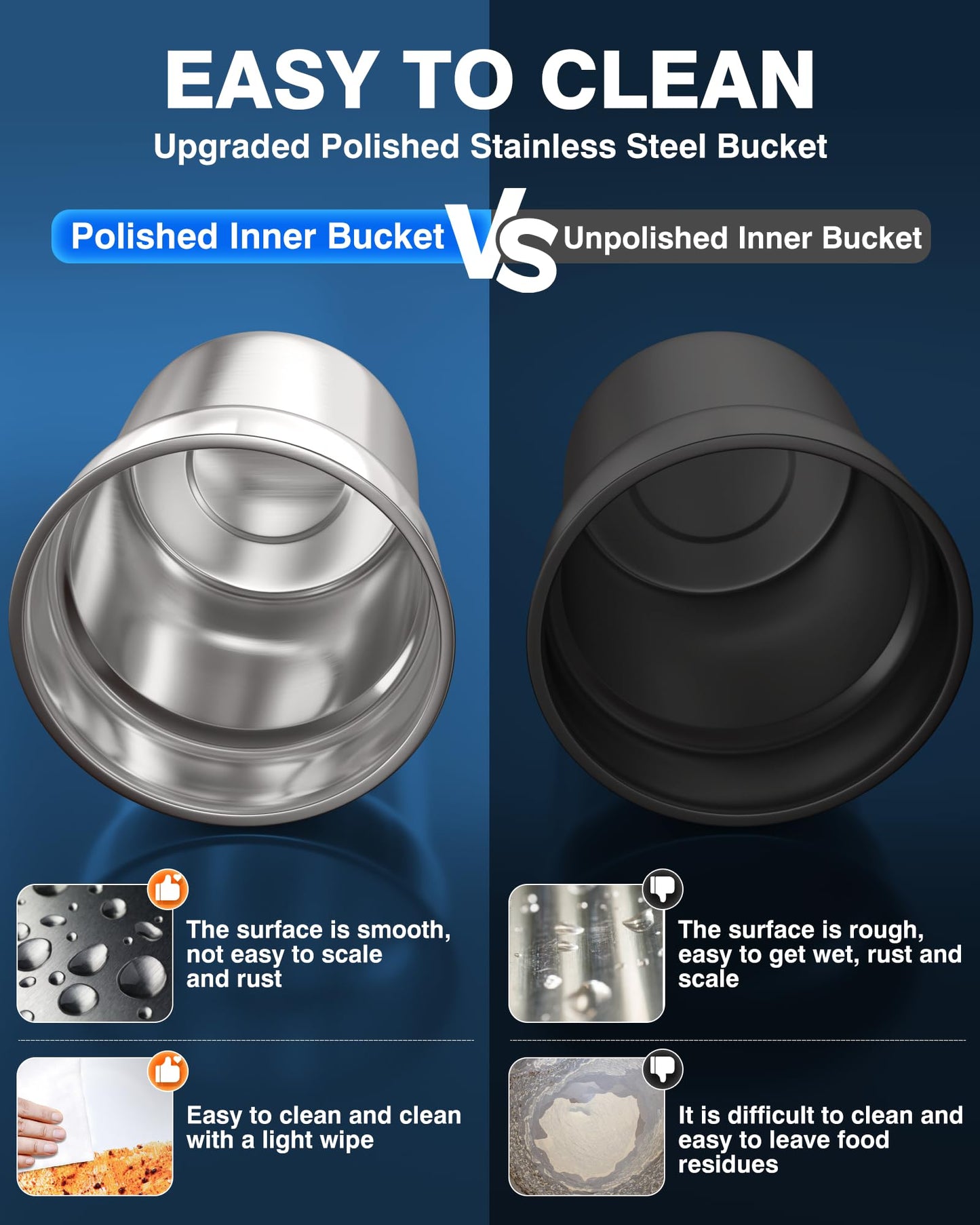 PYY Soup Warmer Commercial - 2x7.4QT Stainless Steel Bain Marie Round Pot 86~185°F Adjustable Temp, Electric Soup Warmer Countertop with Anti-Dry Burn and Reset Button for Restaurant, Buffet 1500W