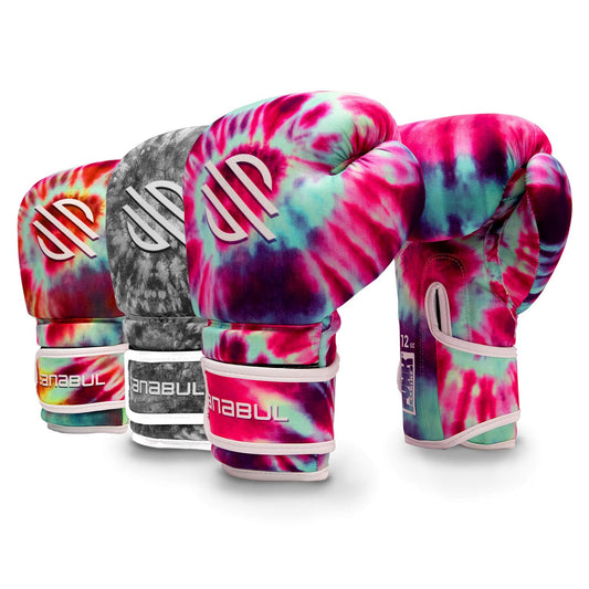 Sanabul Funk Strike Tie Dye Gel Boxing Gloves for Men & Women, Stylish and Protective Kickboxing Muay Thai Gloves for Training Sparring Punching Bag, Purple Swirl 12 oz