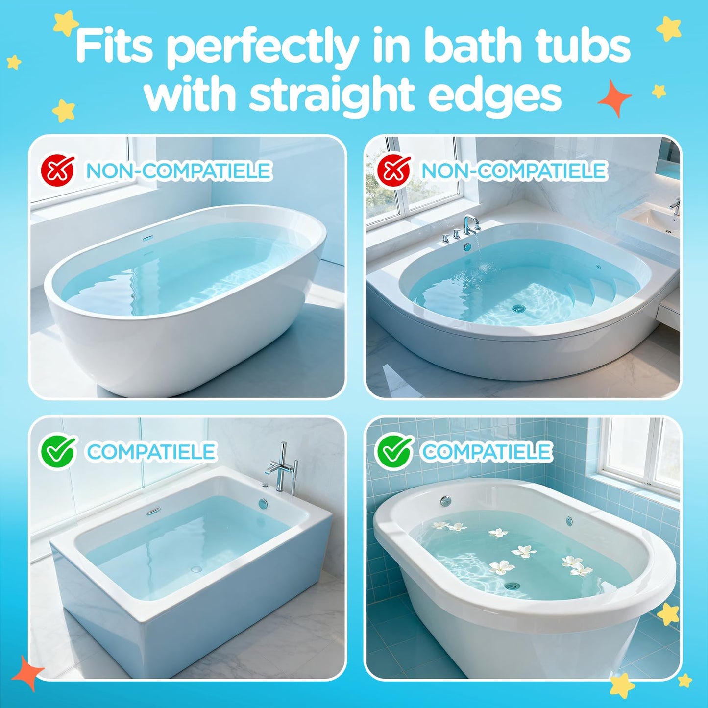 3FT Dolphin Pattern Bathtub Splash Guard Play Shelf for the Wide &Straight Bathtub Edge Toy Tray Caddy Holder Storage Suction Cups Attach to Bath Tub No Mess Water Spill in Bathroom (White)