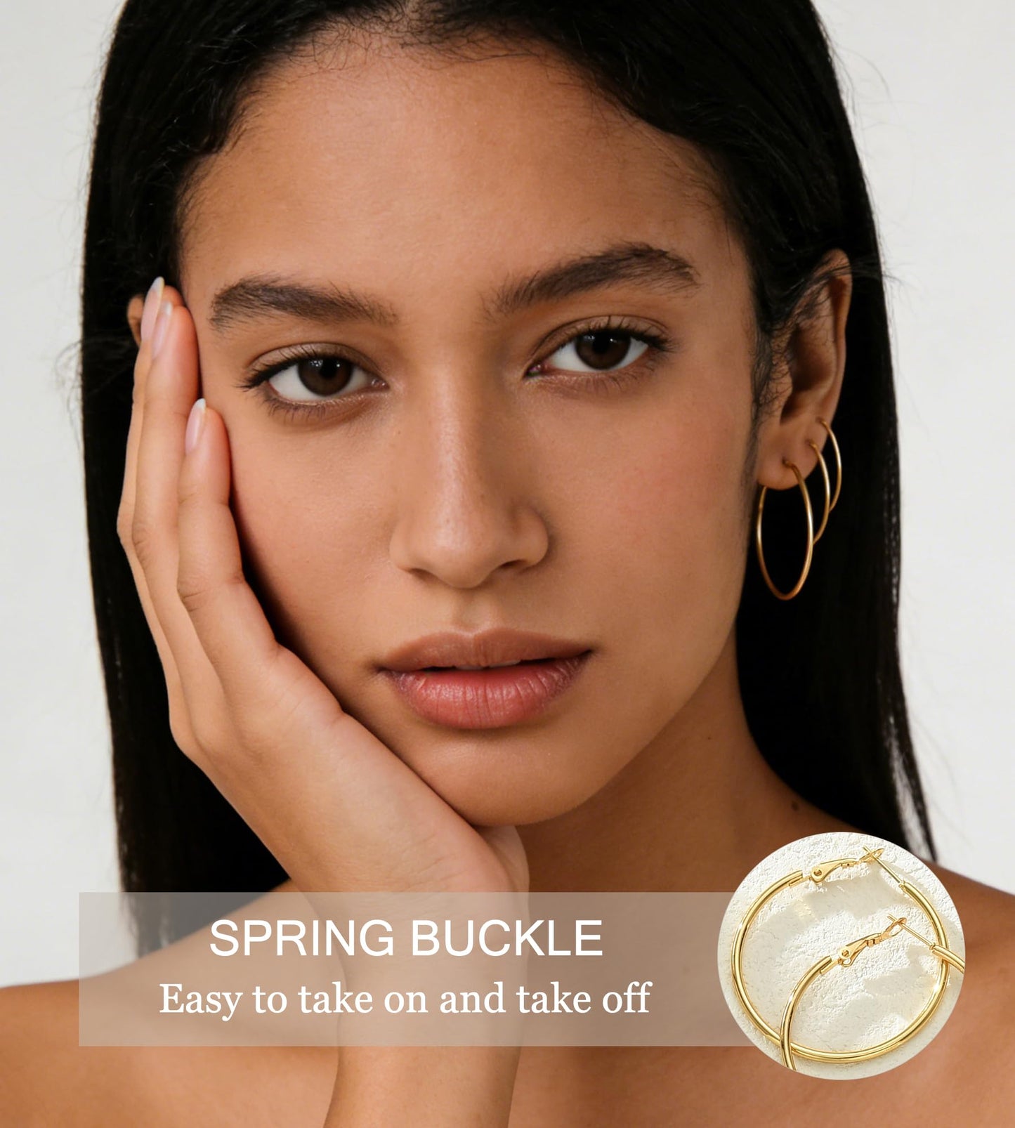 Gold Hoop Earrings Set for Women, 18 Pairs Hypoallergenic Statement Open Pearl Hoops Earring for Multipack, Gold Chunky Hoop Earrings for Women Trendy Jewelry (Gold-14K-12 Pairs)