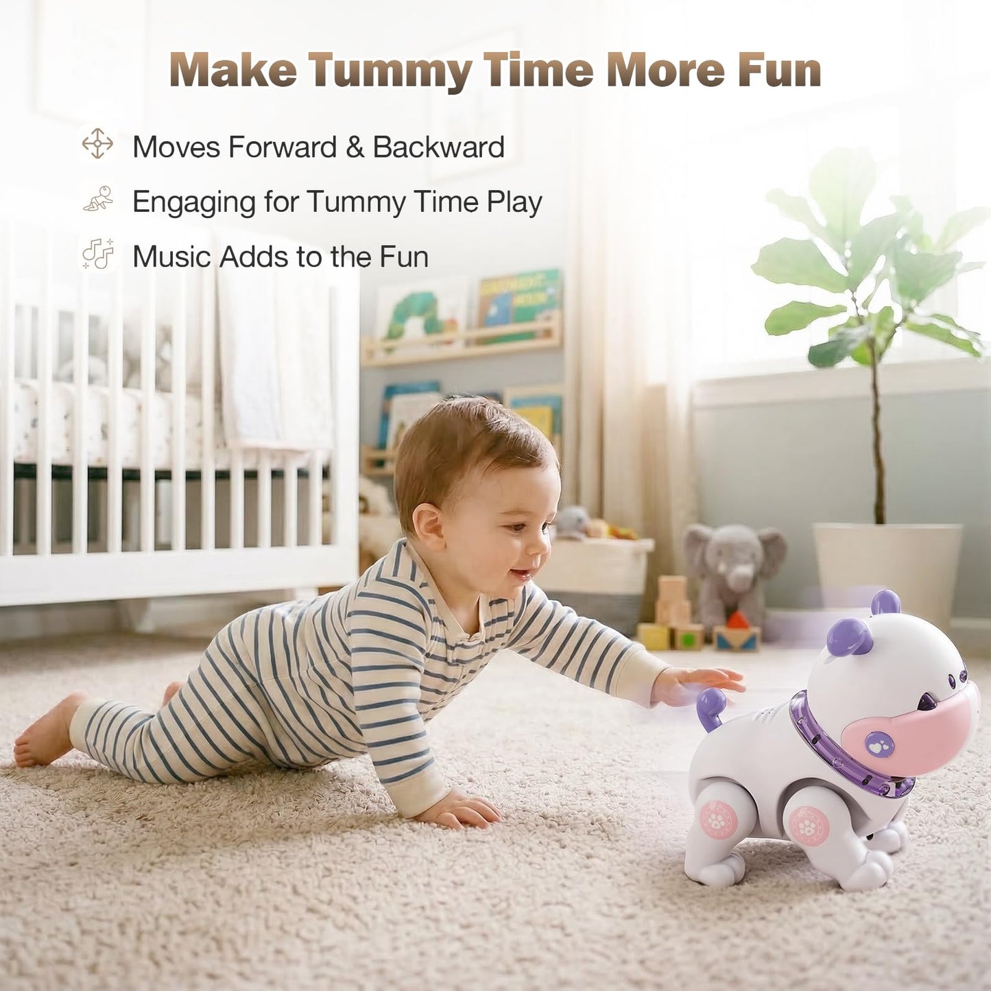 great dachong Baby Toys for 6-12 Months: Musical Crawling Dog Toy with Dancing, Recording & Lights, First Birthday Gift for Boys & Girls, Tummy Time Sensory Toy for Toddlers 1-3