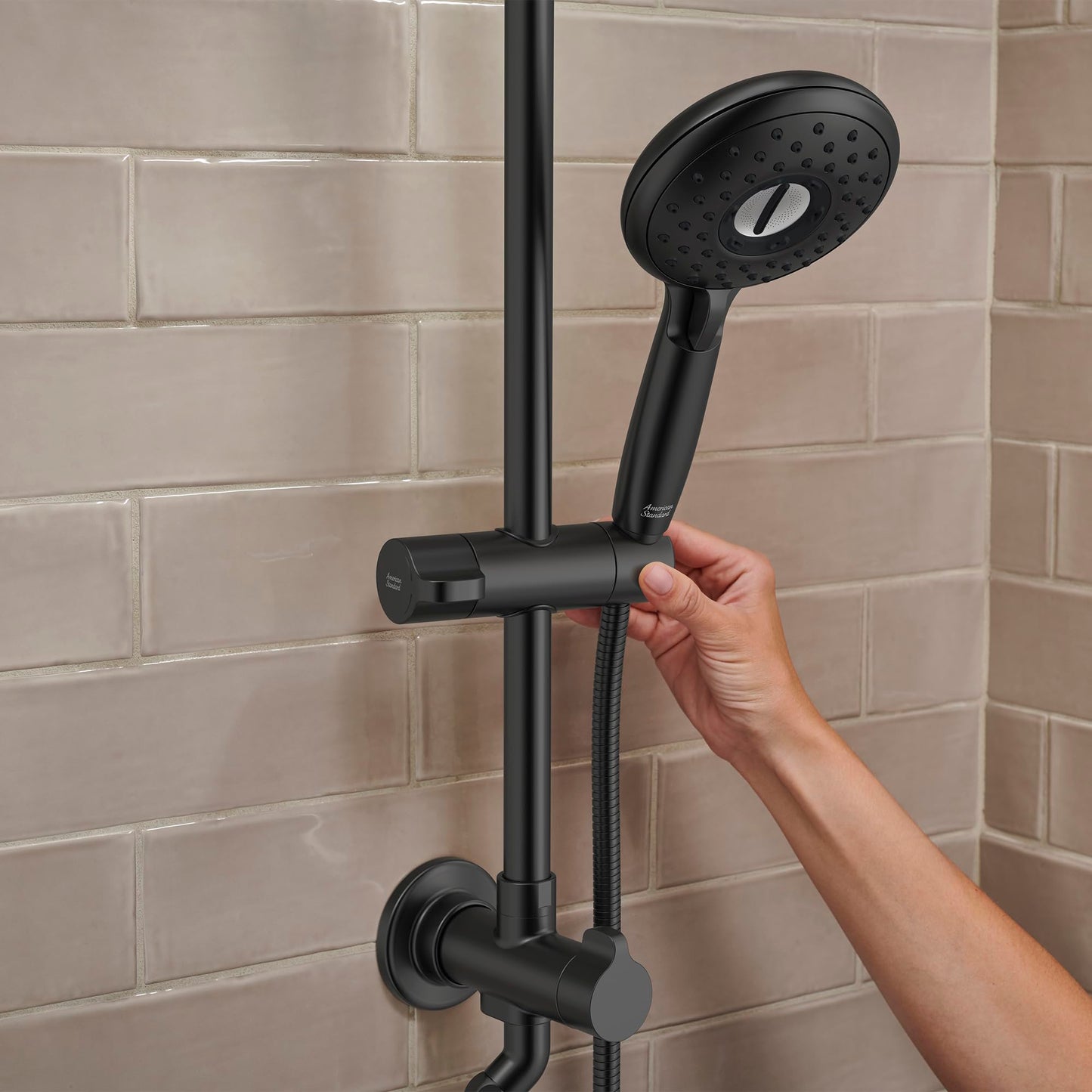 American Standard 1029072430 Spectra Versa 24-Inch 4-Function Retrofit Shower System with Rain Shower Head with Handheld Sprayer, 1.8 GPM, Matte Black