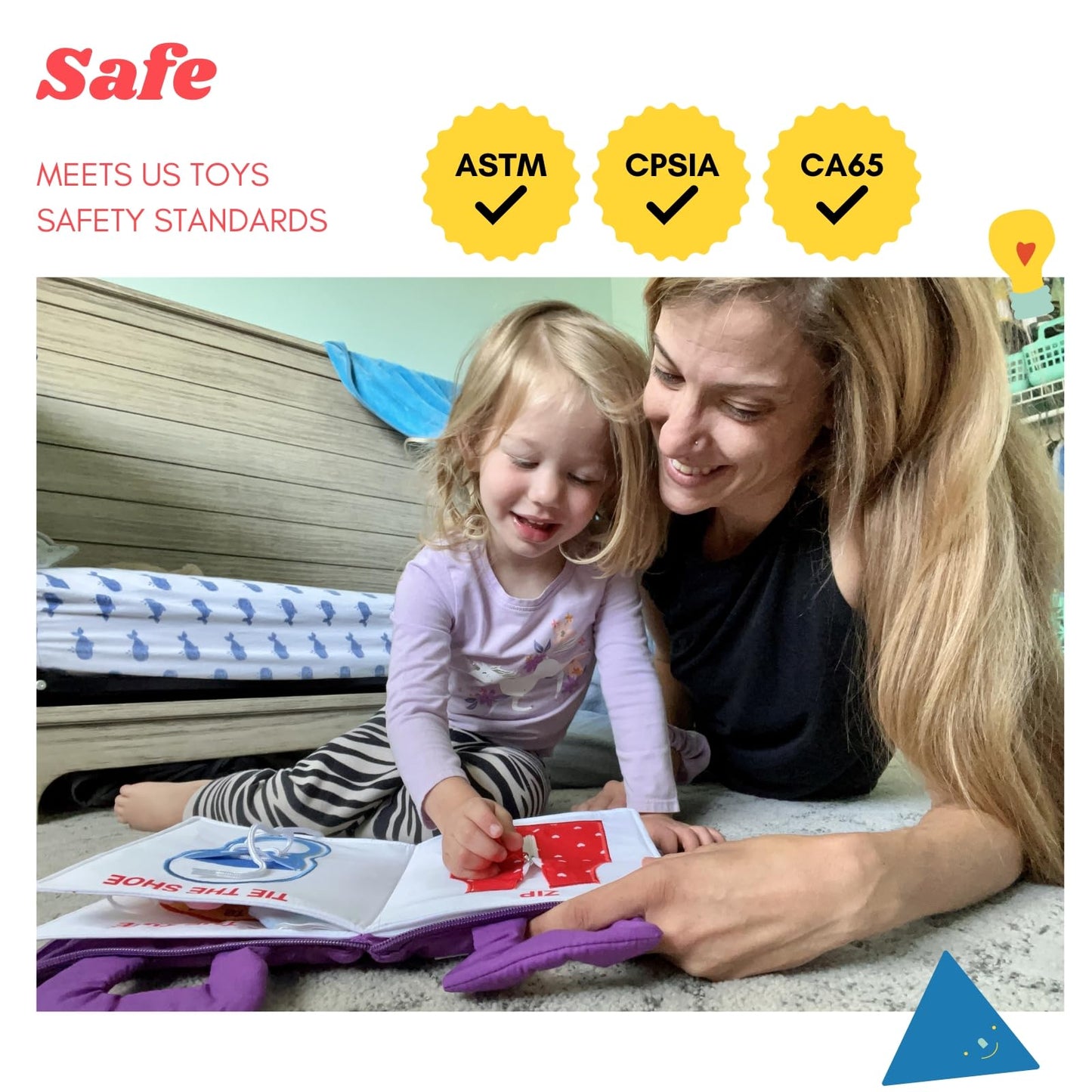 BAVY My Quiet Book - Toddler Travel Essential, Car Plane Airplane Toys, Montessori Busy Board Book, Activity Books for Toddlers 1-3, Gifts for 1 2 3 4 Year Old Girl, Birthday Gifts Toys Age 2-4
